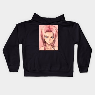 Manga charaters Anime Girl Pink Body Kids Hoodie